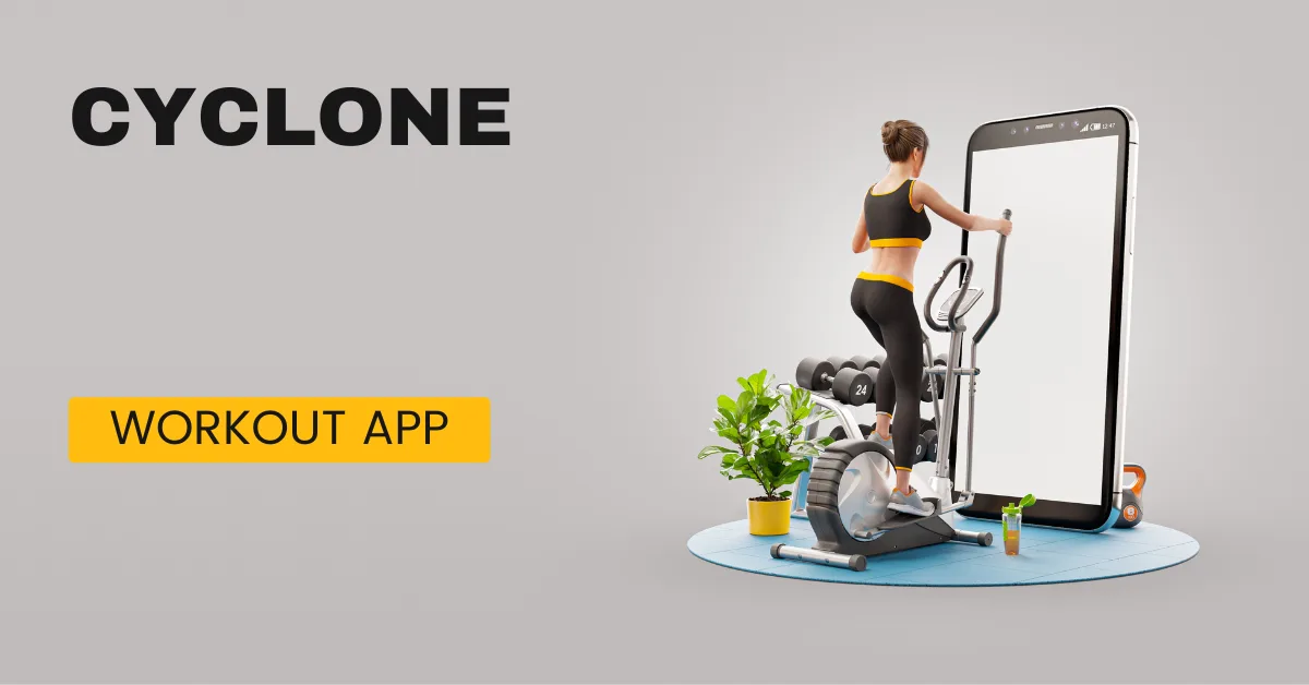 Black Gym Fitness Mobile App Facebook Ad